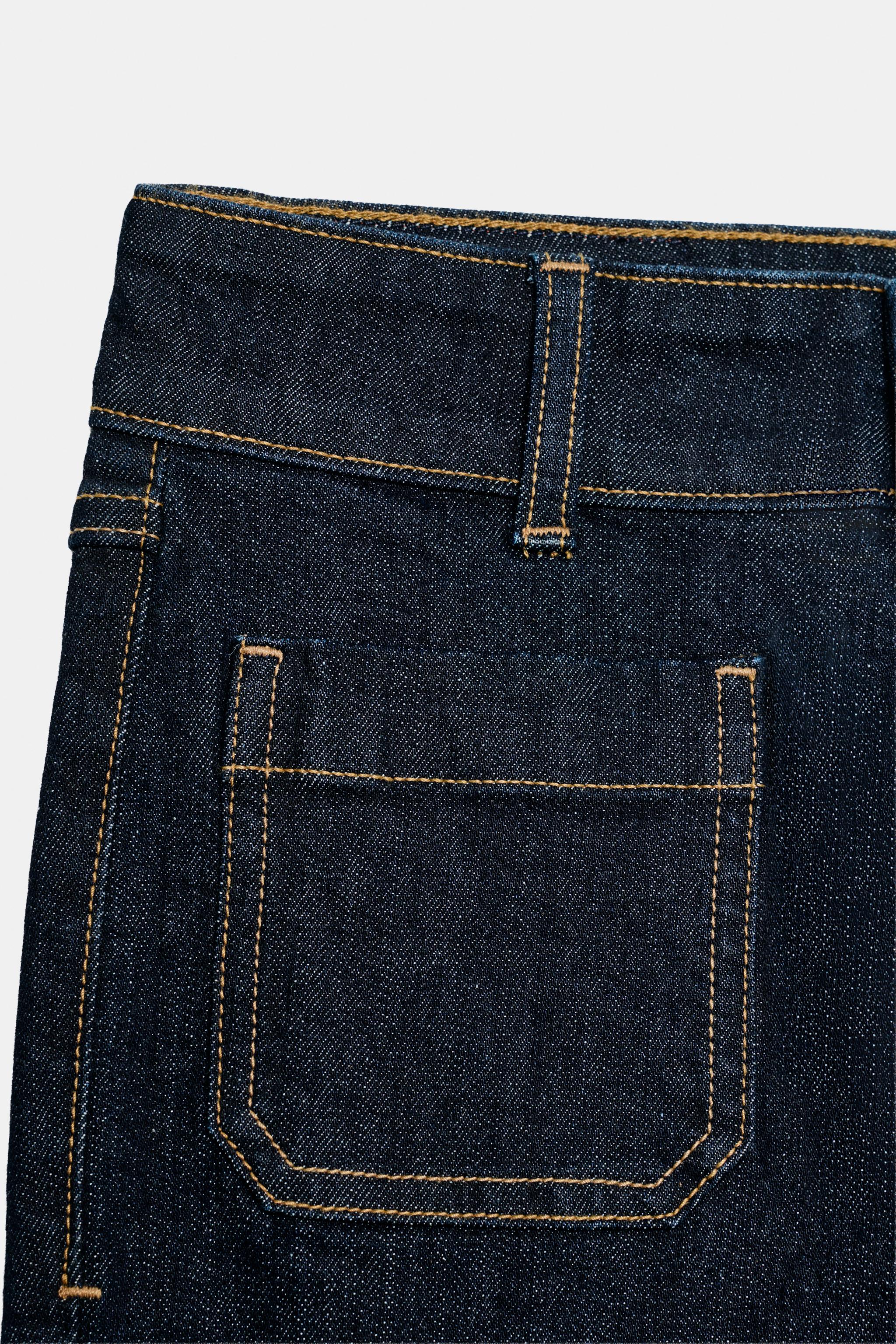 Женские джинсы Zara Z1975 HIGH-RISE MINI FLARE JEANS — фото 9