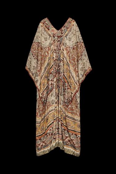 VESTIDO KAFTÁN PAISLEY ZW COLLECTION - Estampado de Zara