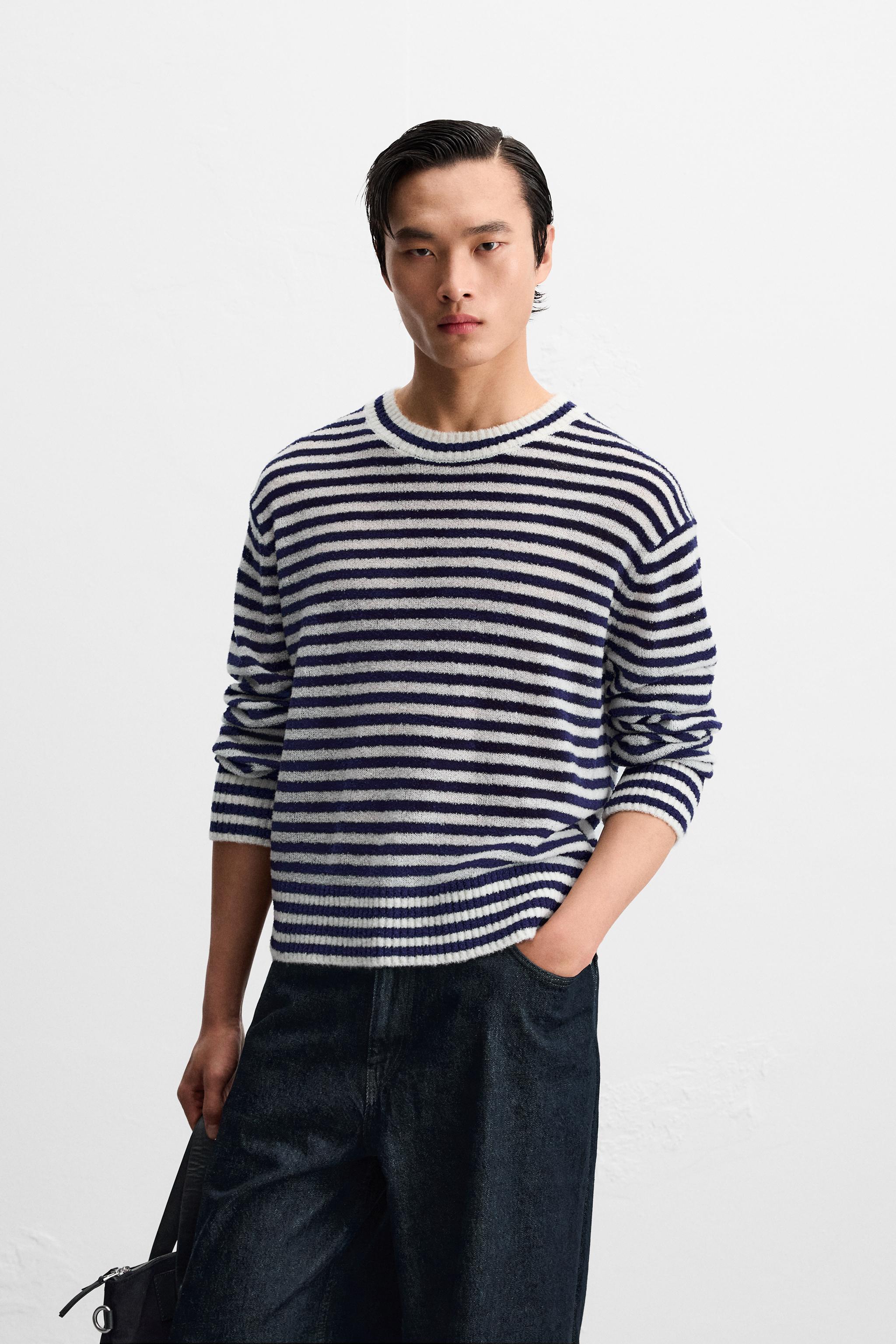起毛テクスチャージャカードセーター - モールグレー | ZARA