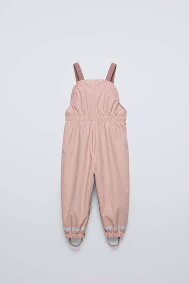 WATER-RESISTANT RUBBERISED DUNGAREES - Pink by Zara - Image 1