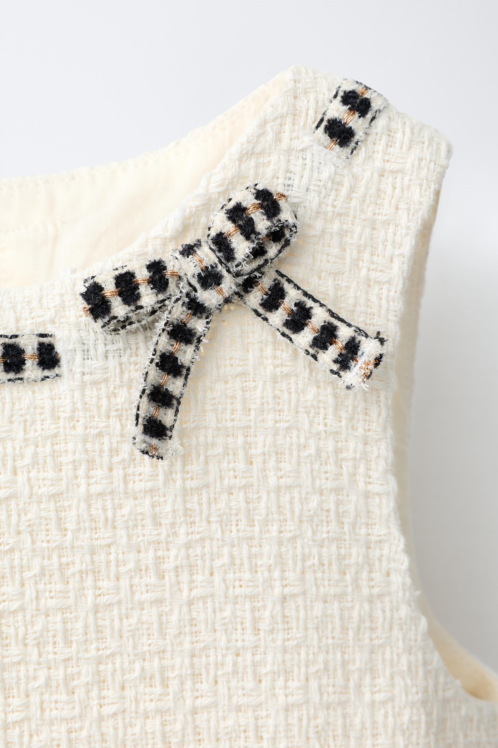STRUCTURED BOW PINAFORE DRESS