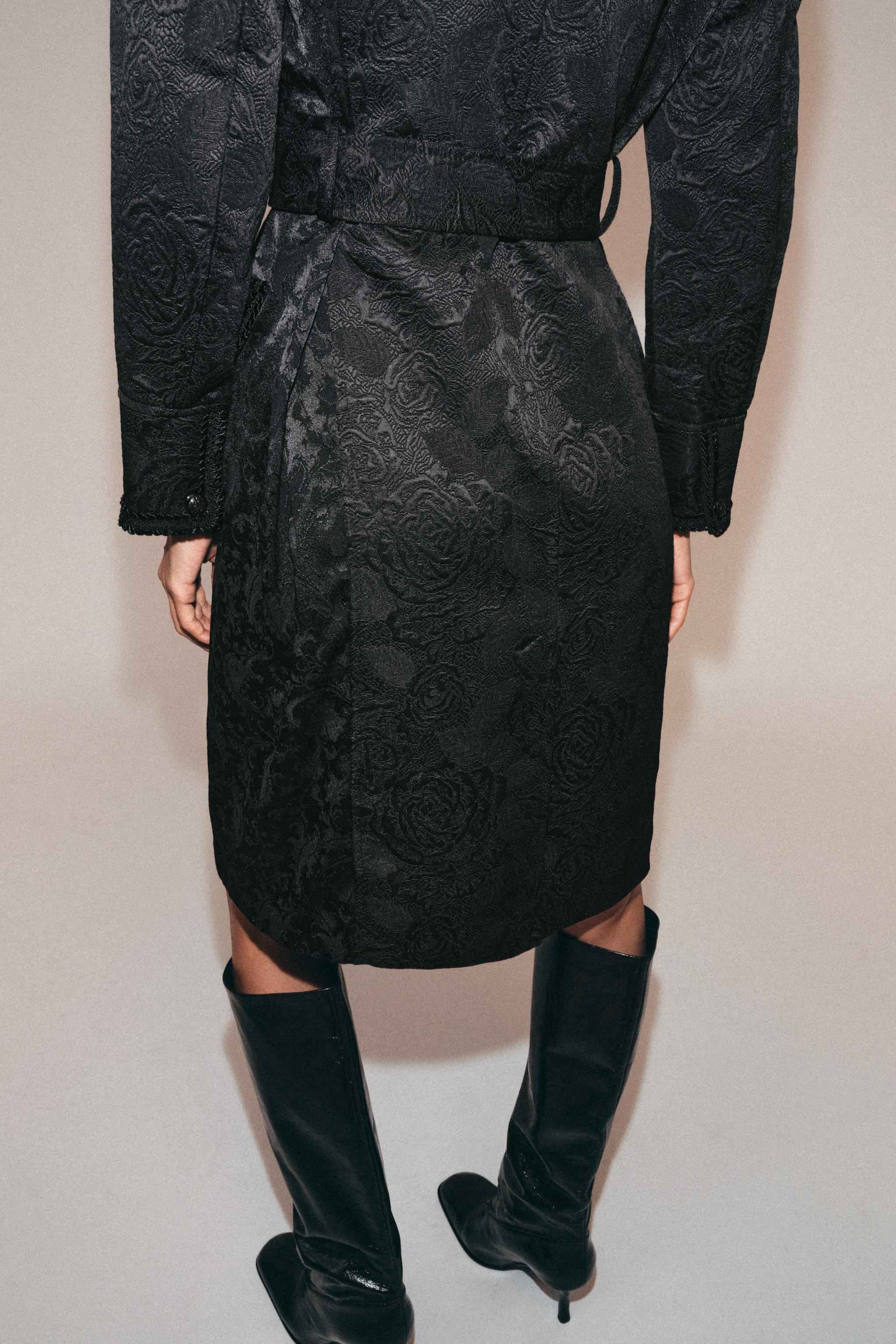 ZW COLLECTION JACQUARD MIDI COAT