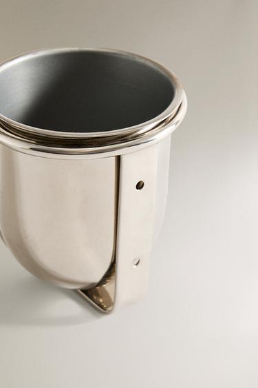 VERRE BROSSE À DENTS MÉTAL BRILLANT - Argent de Zara - Image 3