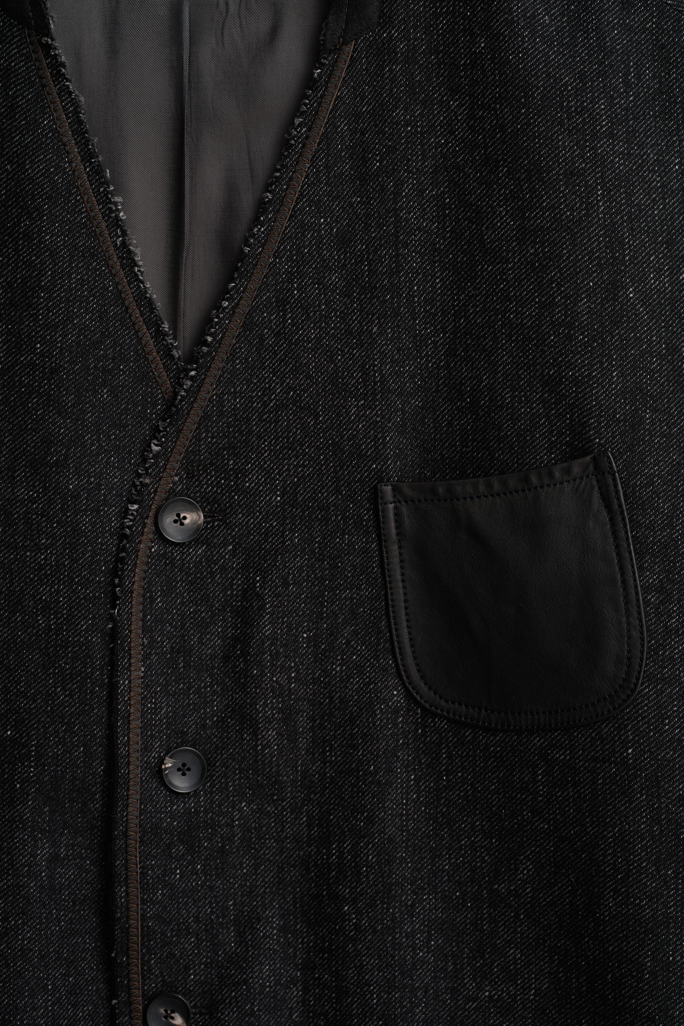 VESTE RELAXED FIT SANS COL