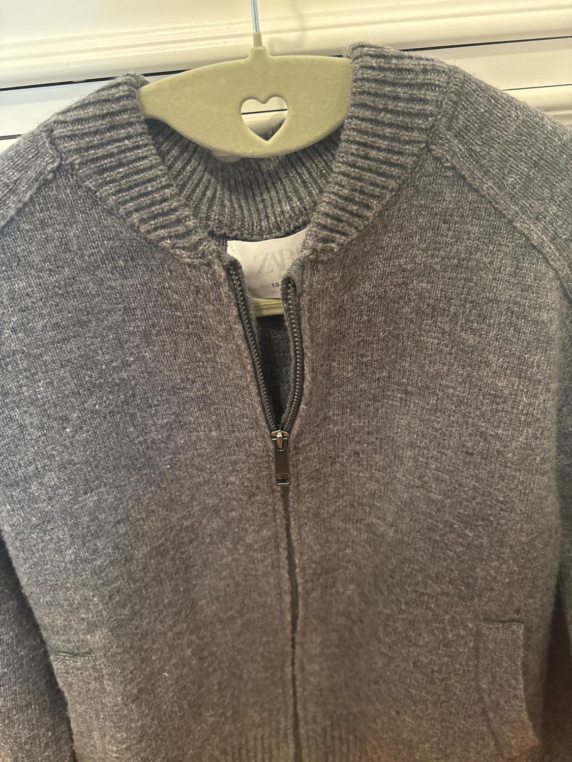 ZIP UP WOOL BLEND BOMBER JACKET - Image 3