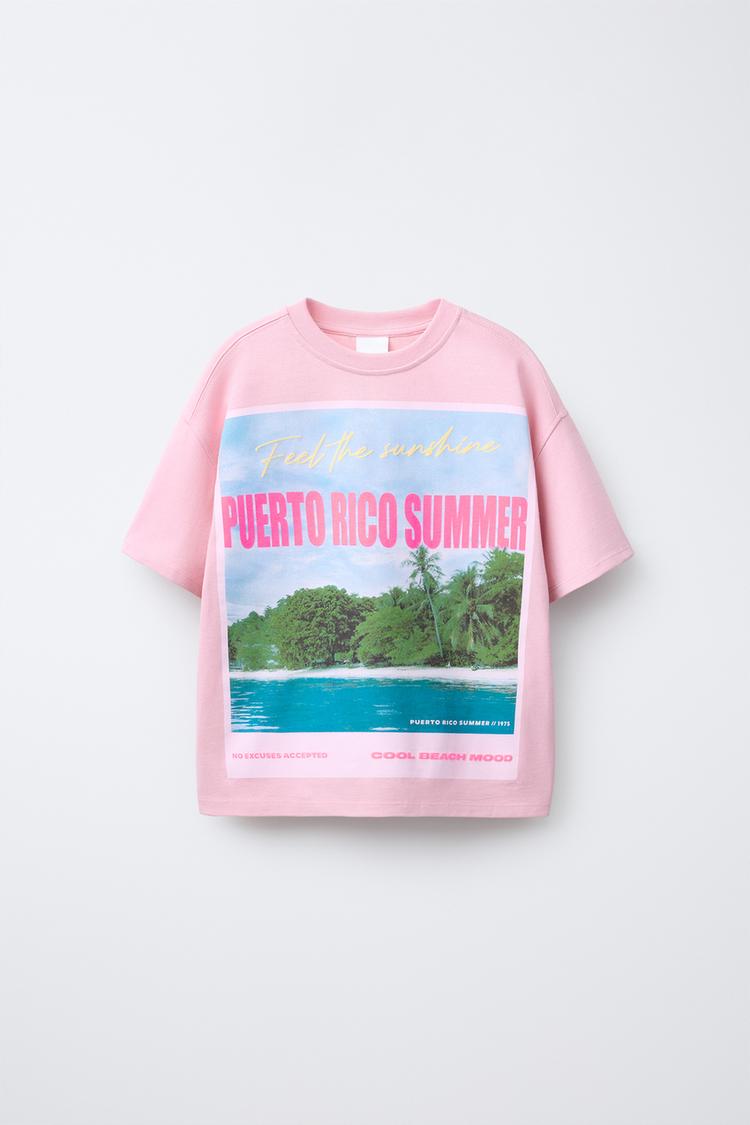CITY PRINT T-SHIRT Pink ZARA South Africa - Main Image