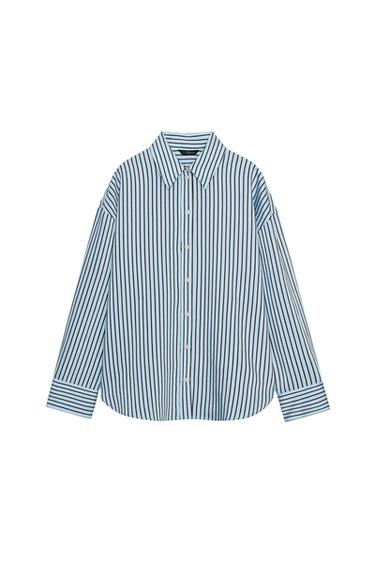 OVERSIZE STRIPED POPLIN SHIRT