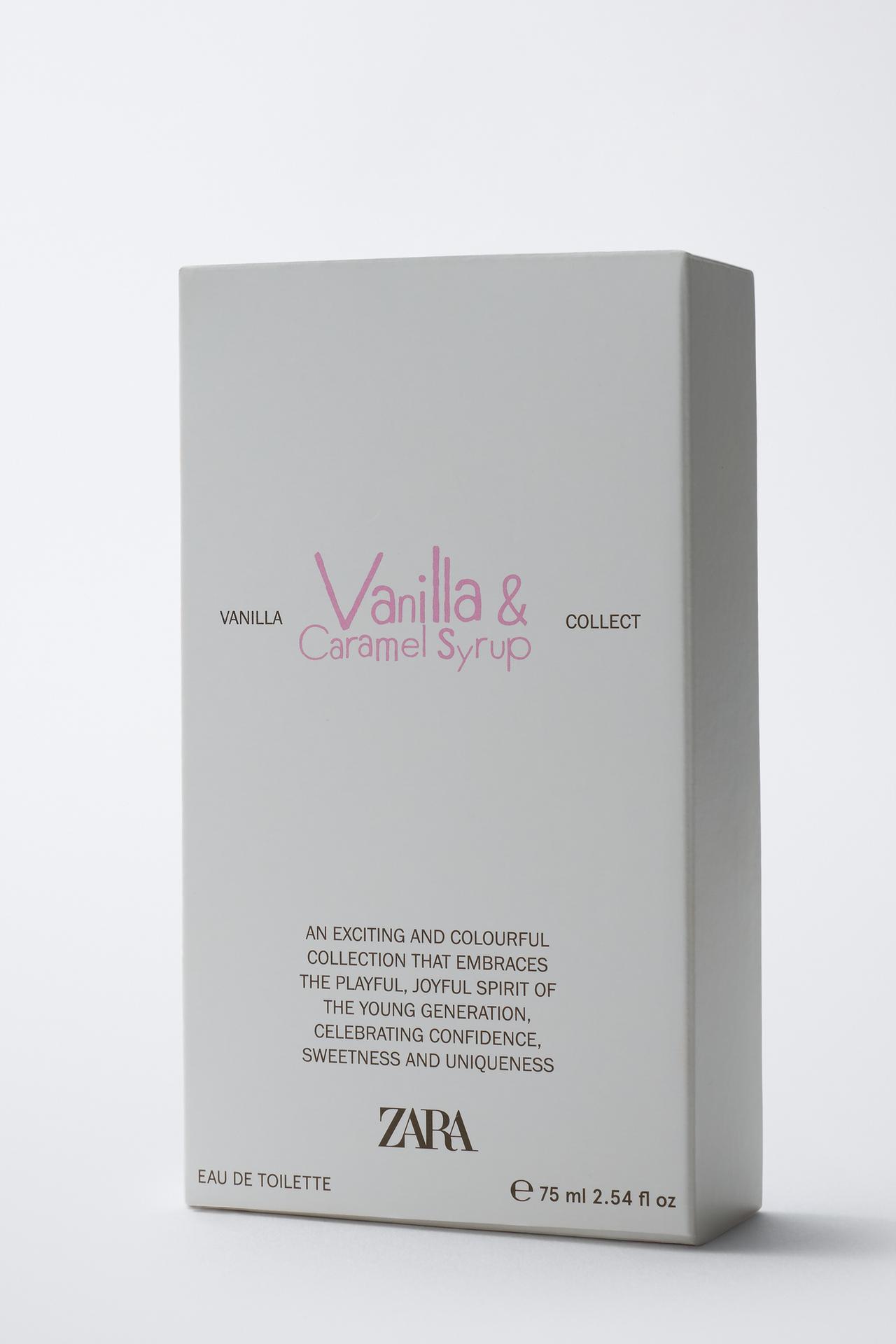 VANILLA & CARAMEL SYRUP EDT 75 ML (2.5 FL. OZ.) — TINTED LEATHER