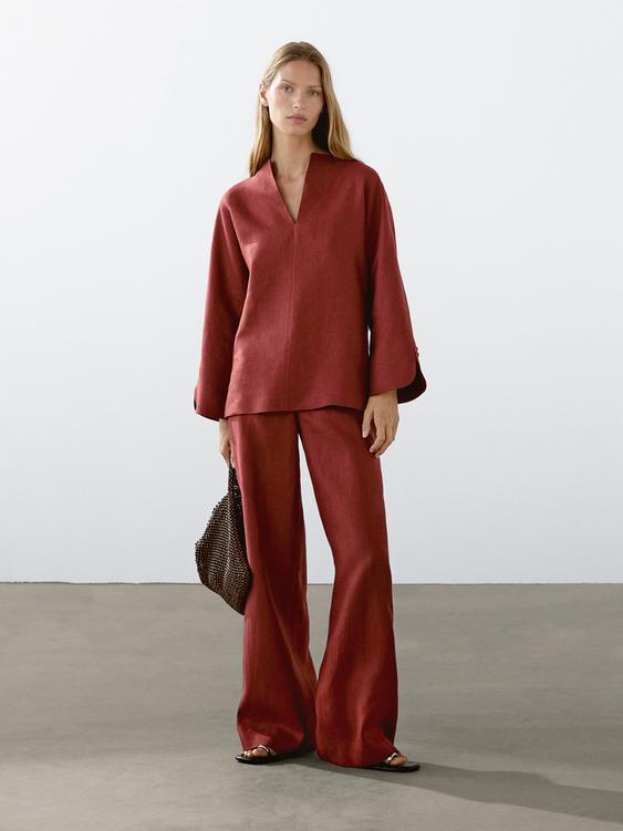 Flowing linen trousers