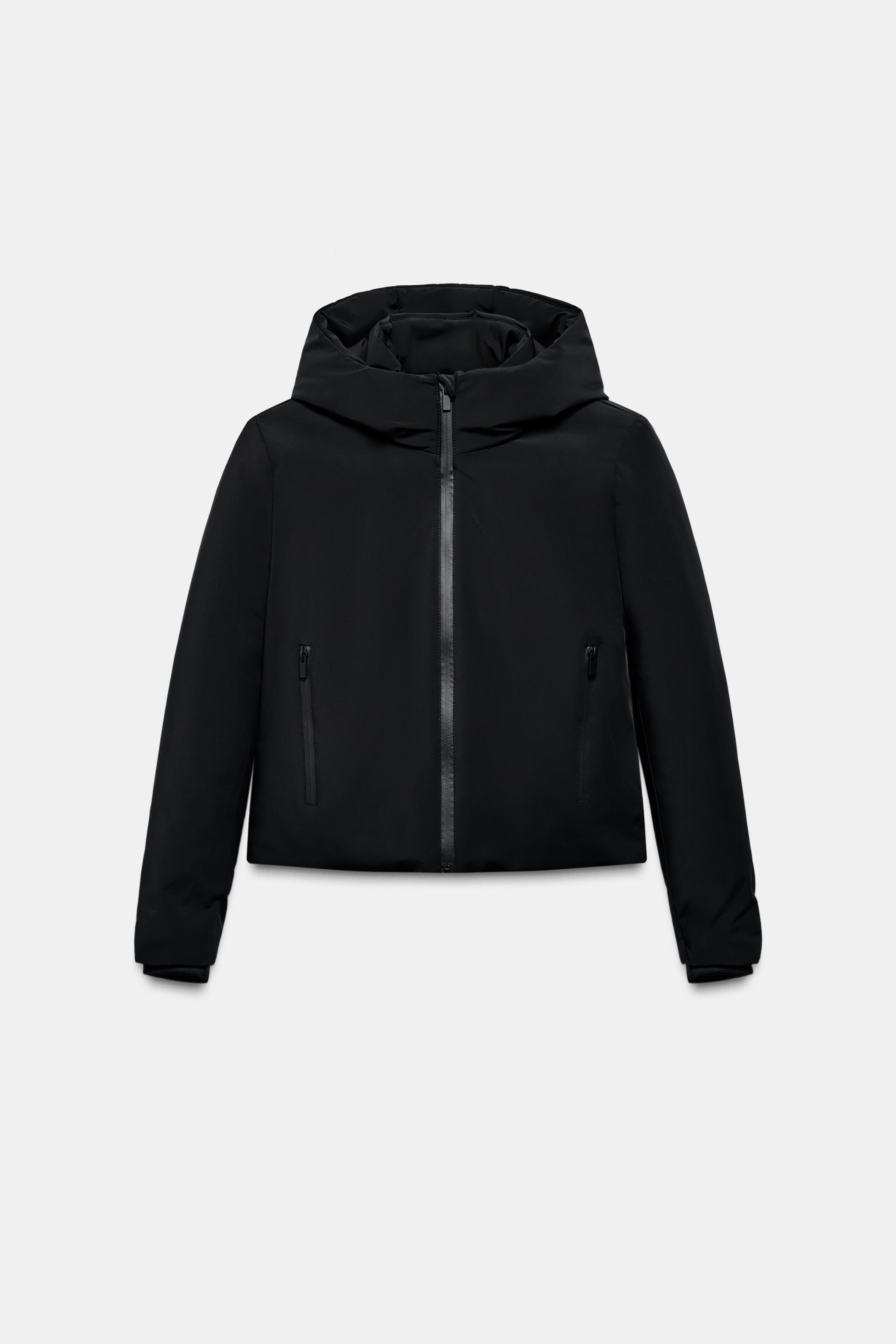 撥水防風フードアノラック - ブラック | ZARA Japan / 日本