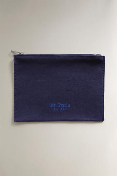 CANVAS POUCH | 0FR. PARIS - أزرق الخاص بـ Zara - صورة 0