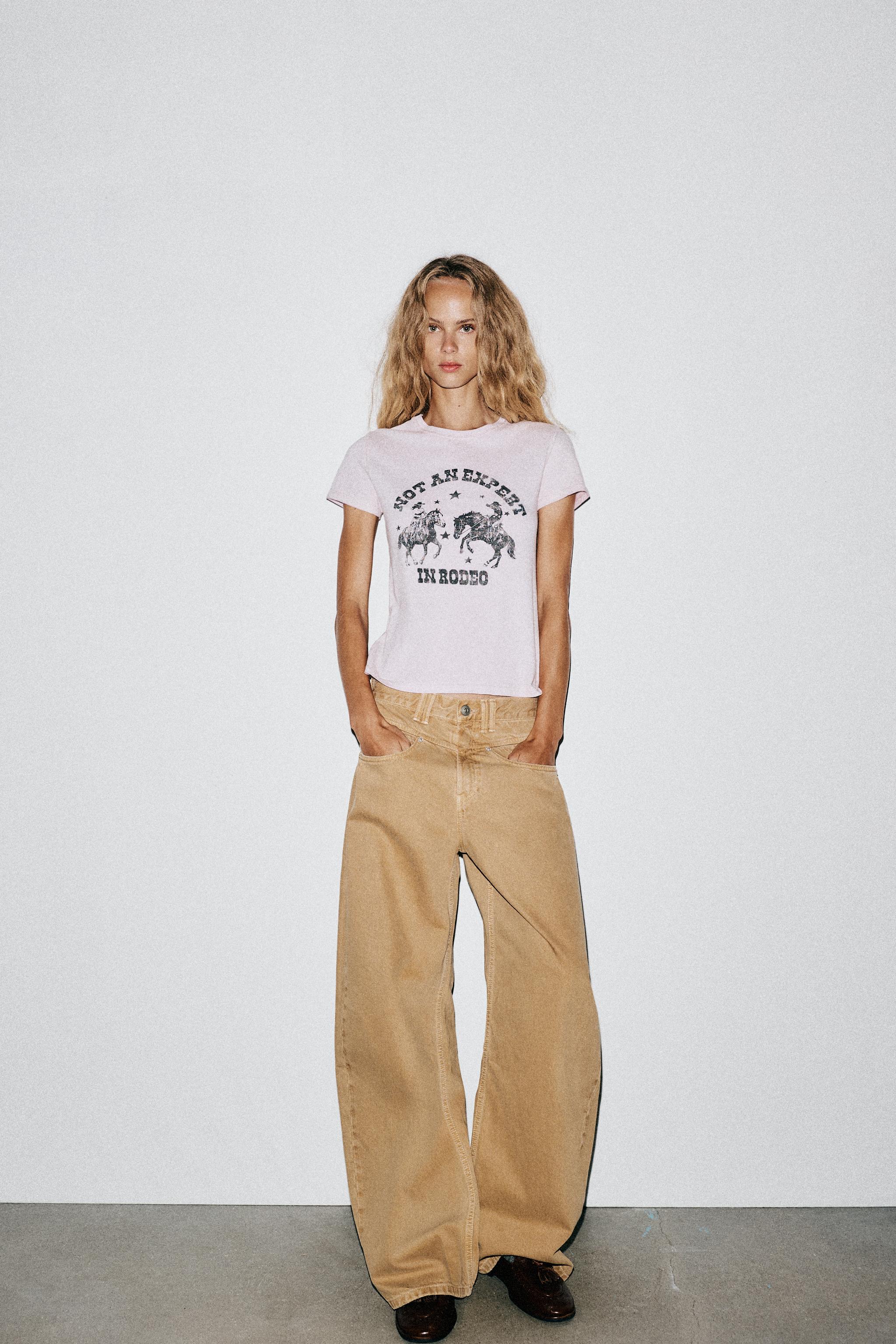 Tシャツ・カットソー Wide half band unbalanced pants beige Wide-Leg Fit Chino pants | Beige | Jack & Jones®