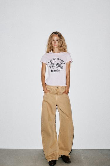WASHED-EFFECT T-SHIRT - Pink by Zara - Image 0