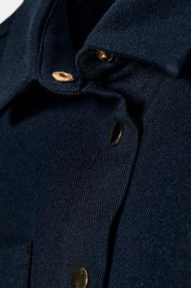 BLOUSON BOMBER COURT GLOBE - Bleu marine de Zara - Image 8