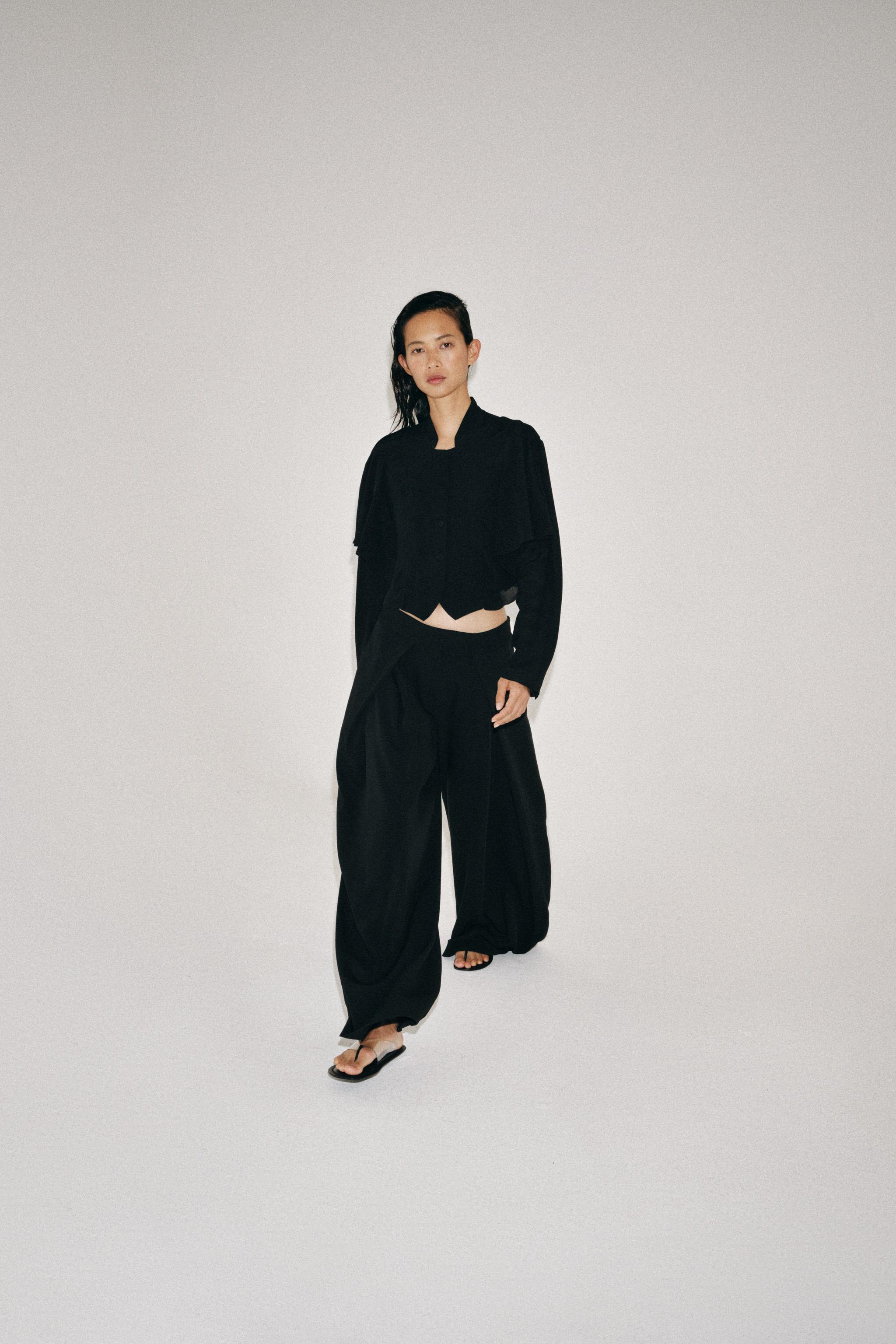 ZW COLLECTION RUFFLED CROP SHIRT