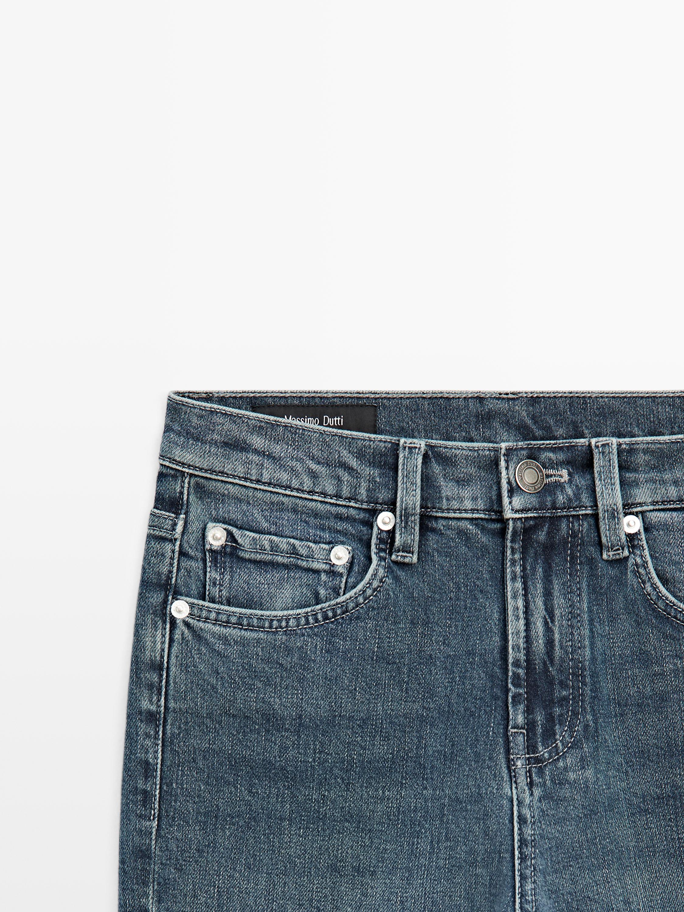 Jean slim cropped taille moyenne
