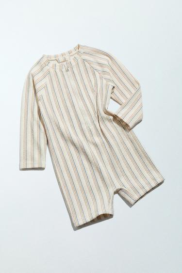 1-6 AÑOS/ MONO BAÑO TEXTURA RAYAS - Crudo de Zara