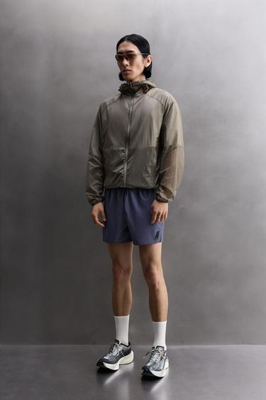 RUNNING WINDBREAKER JACKET - Grey by Zara - Image 0