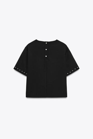 TOP PERLES - Noir de Zara - Image 6