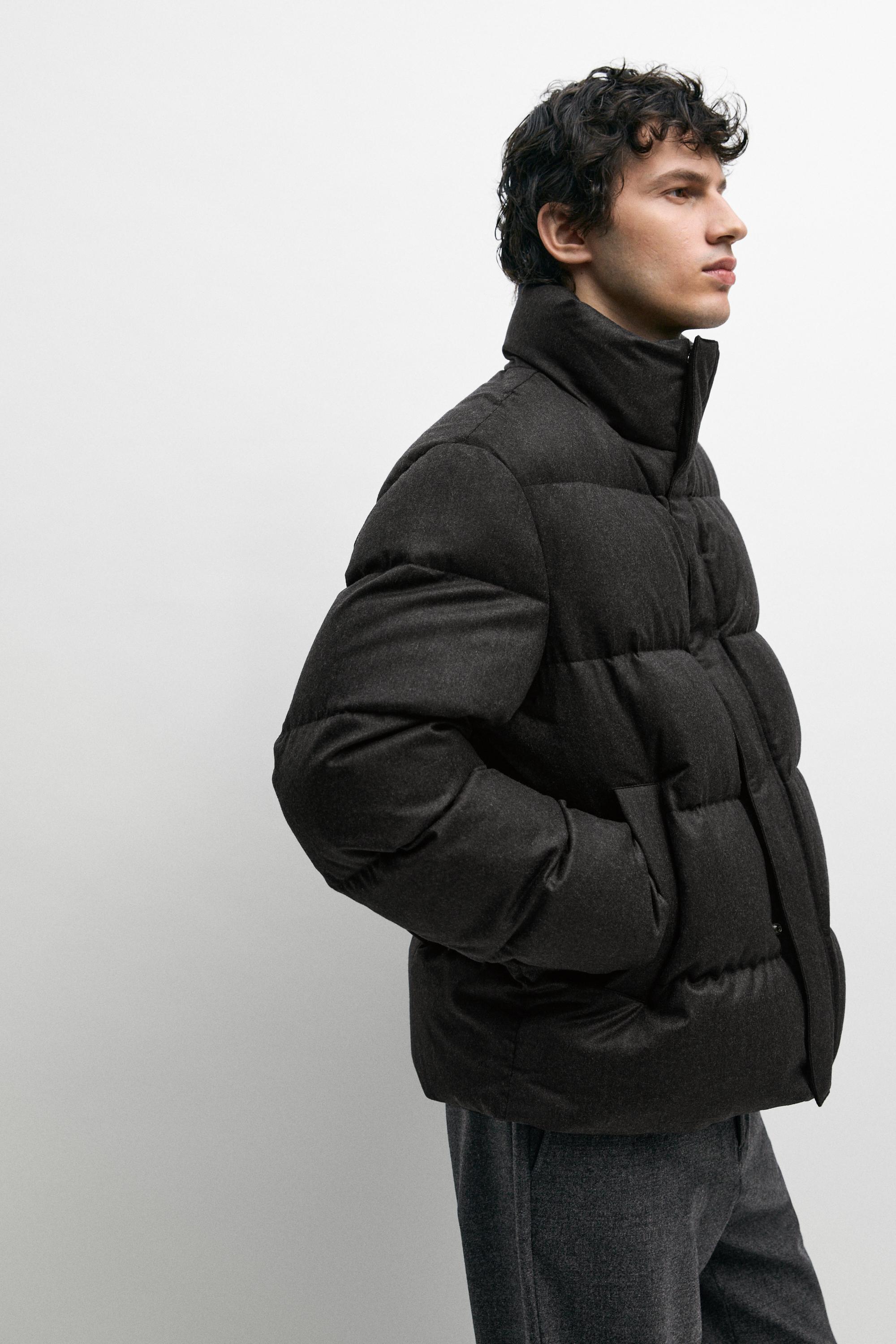 100% WOOL HIGH NECK DOWN JACKET