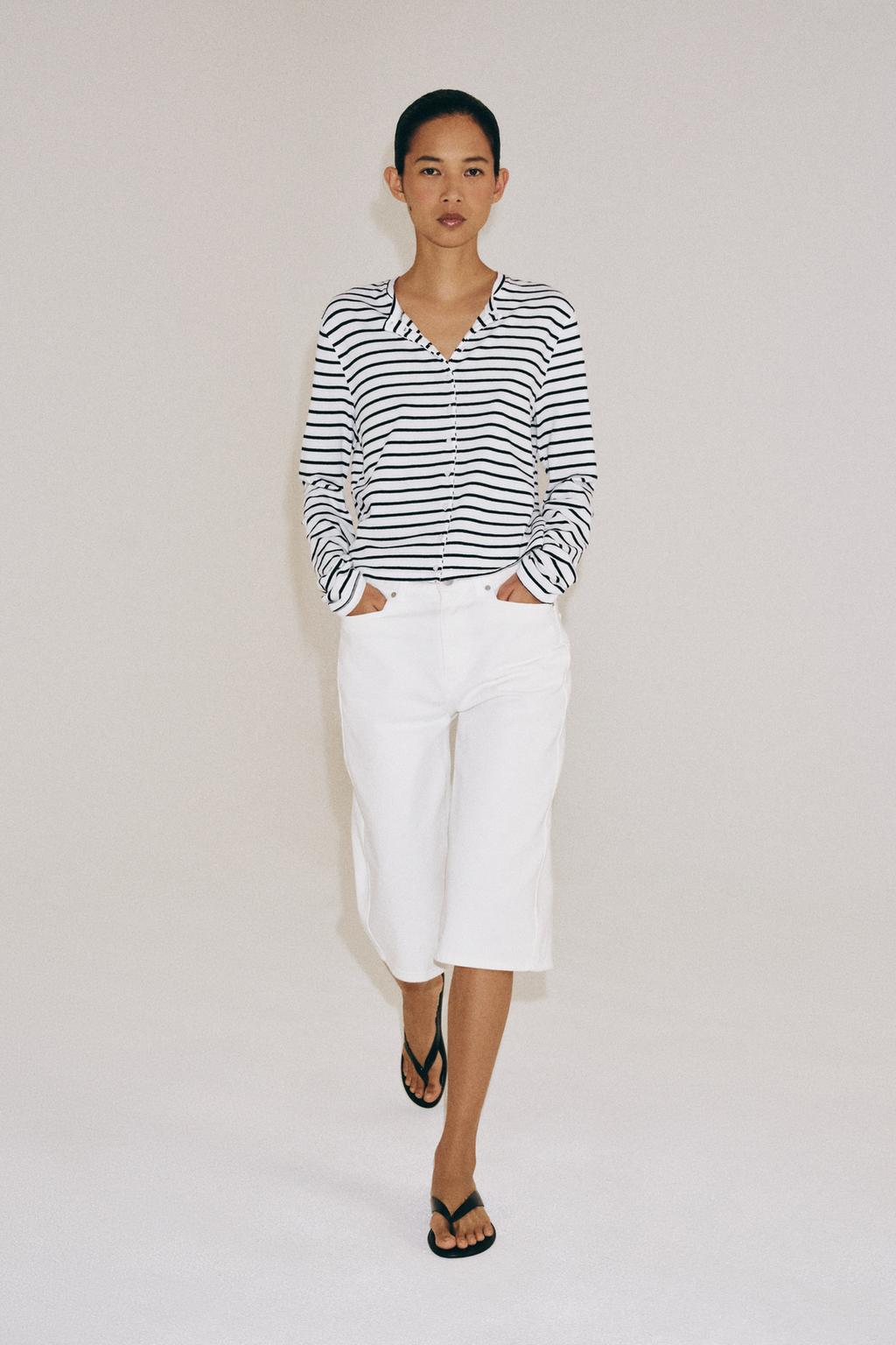 100% COTTON BUTTON-UP T-SHIRT