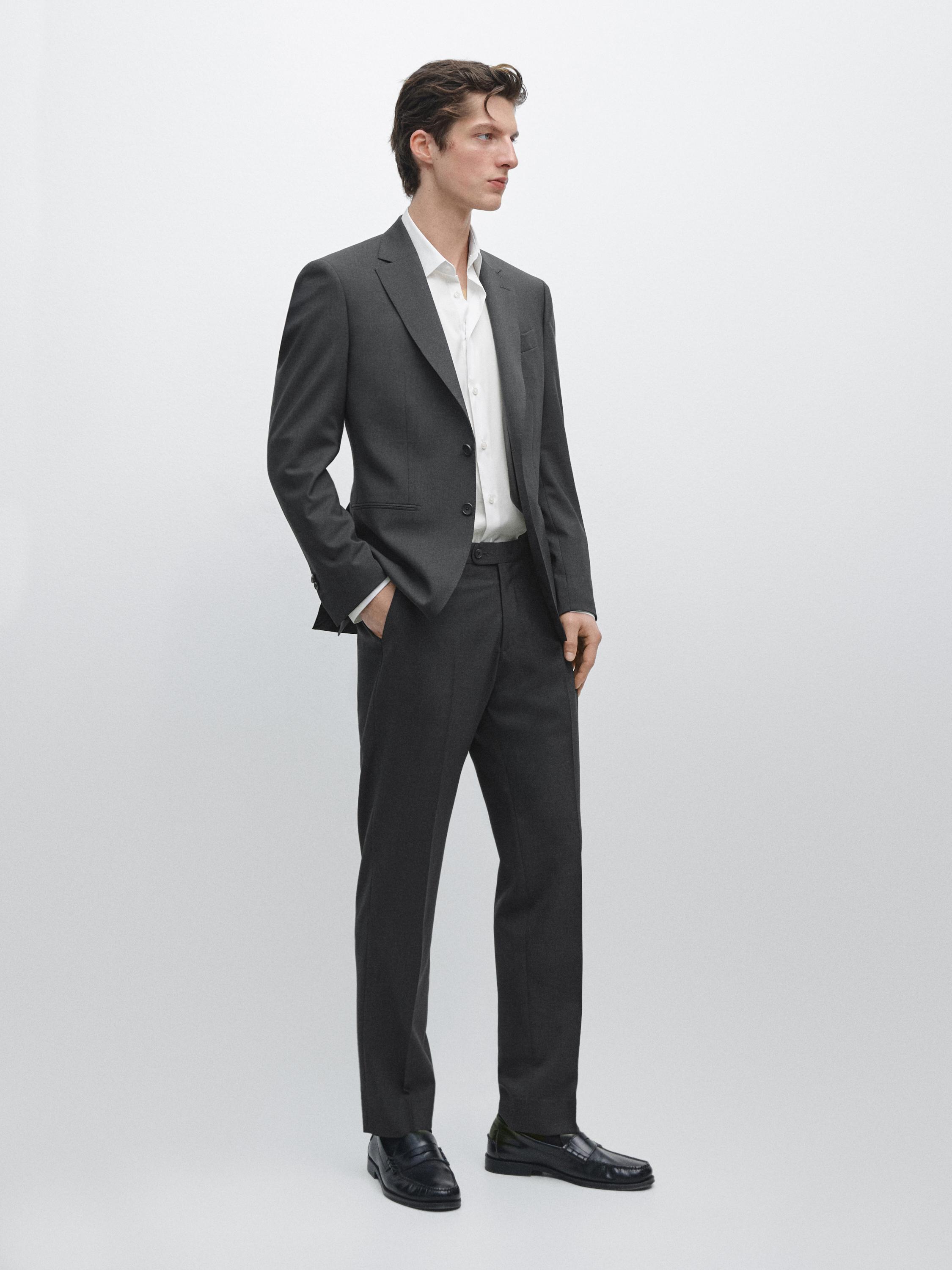 100% cool wool suit blazer