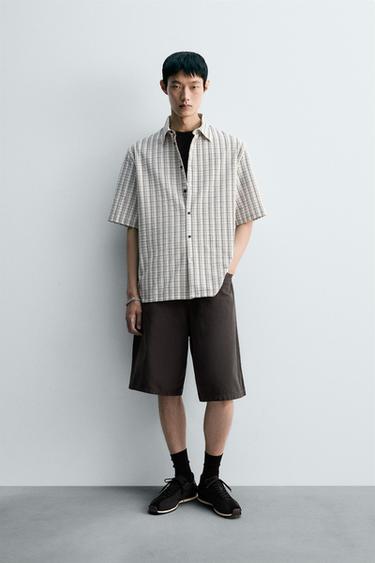 SEERSUCKER PRINT SHIRT - Printed by Zara