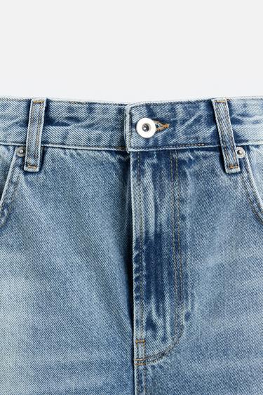 RIPPED FLARE FIT JEANS - Mid-blue by Zara - Image 7