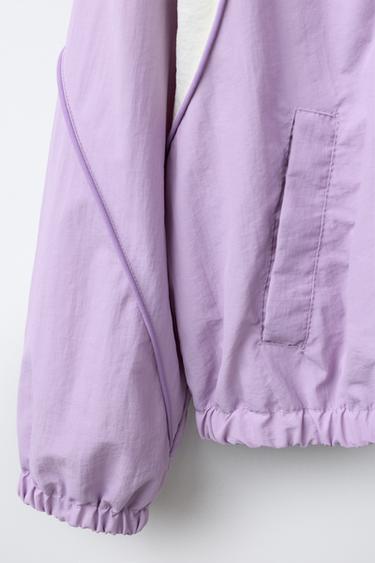 RAINCOAT WITH CONTRAST TRIM DETAIL - Mauve by Zara - Image 3