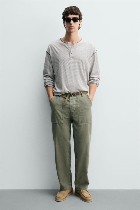 ZAPATO PIEL BORDÓN - Beige de Zara - Imagen 0