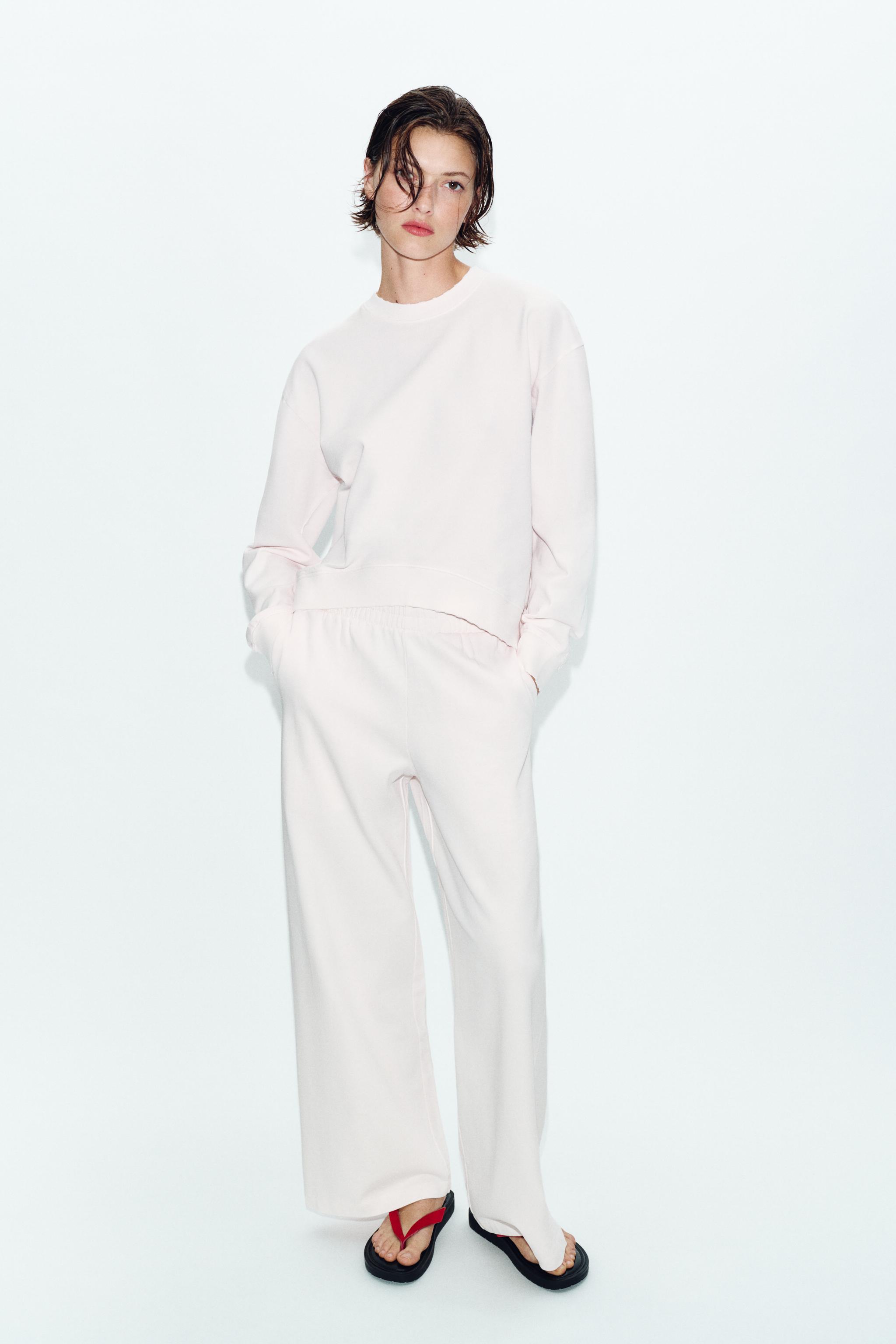 WASHED EFFECT WIDE LEG PANTS - Pastel pink | ZARA United States