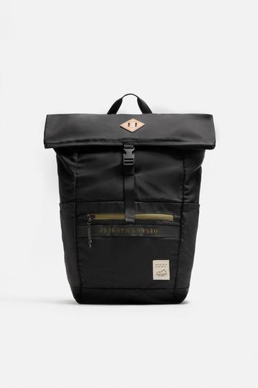 CONTRAST TECHNICAL BACKPACK - Black by Zara