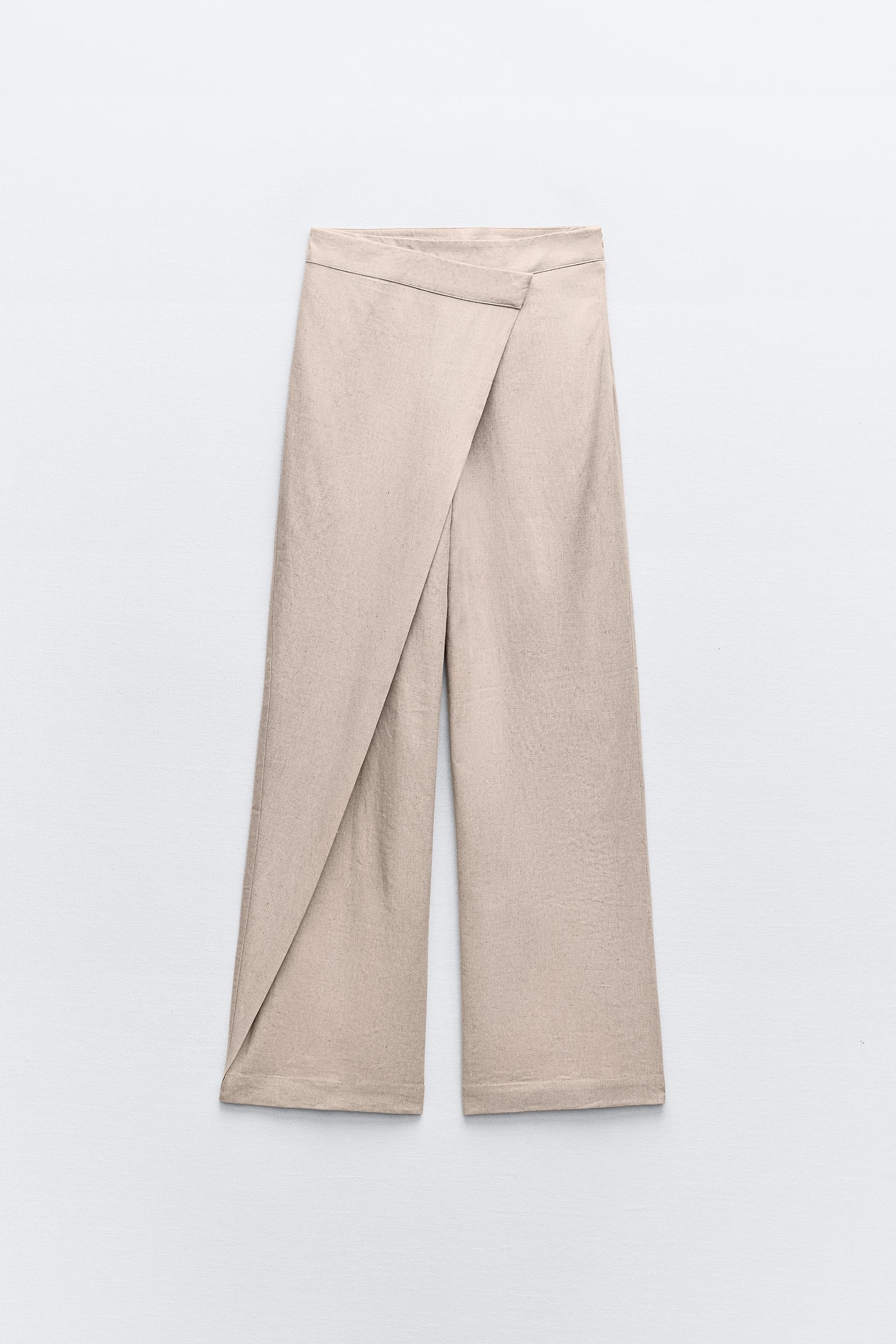 LINEN BLEND PAREO PANTS