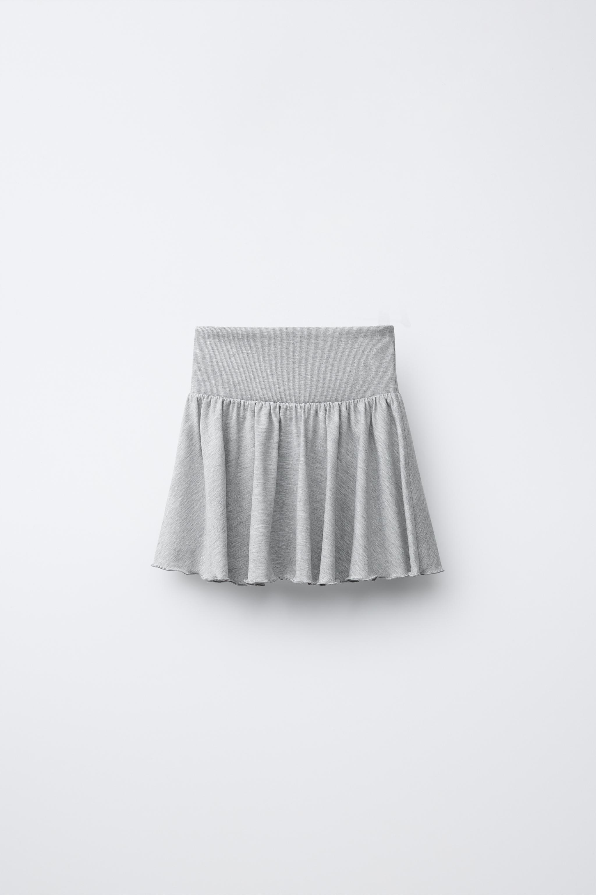 STUDDED RUFFLE SKIRT
