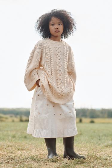 VESTIDO PUNTO BORDADOS LIMITED EDITION  - Crudo de Zara - Imagen 0