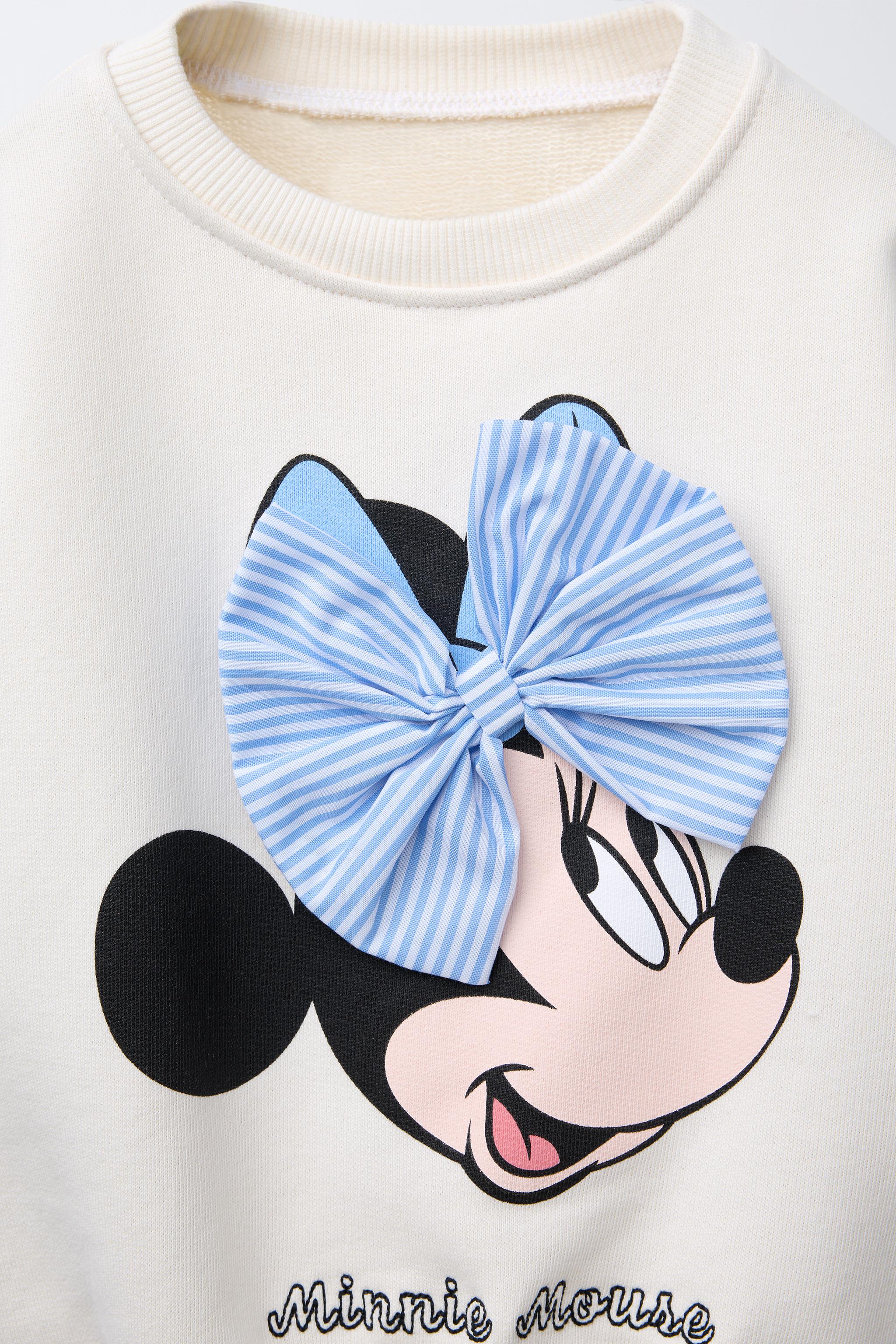 MINNIE MOUSE © DISNEY BOW SWEATSHIRT - Ecru | ZARA United States