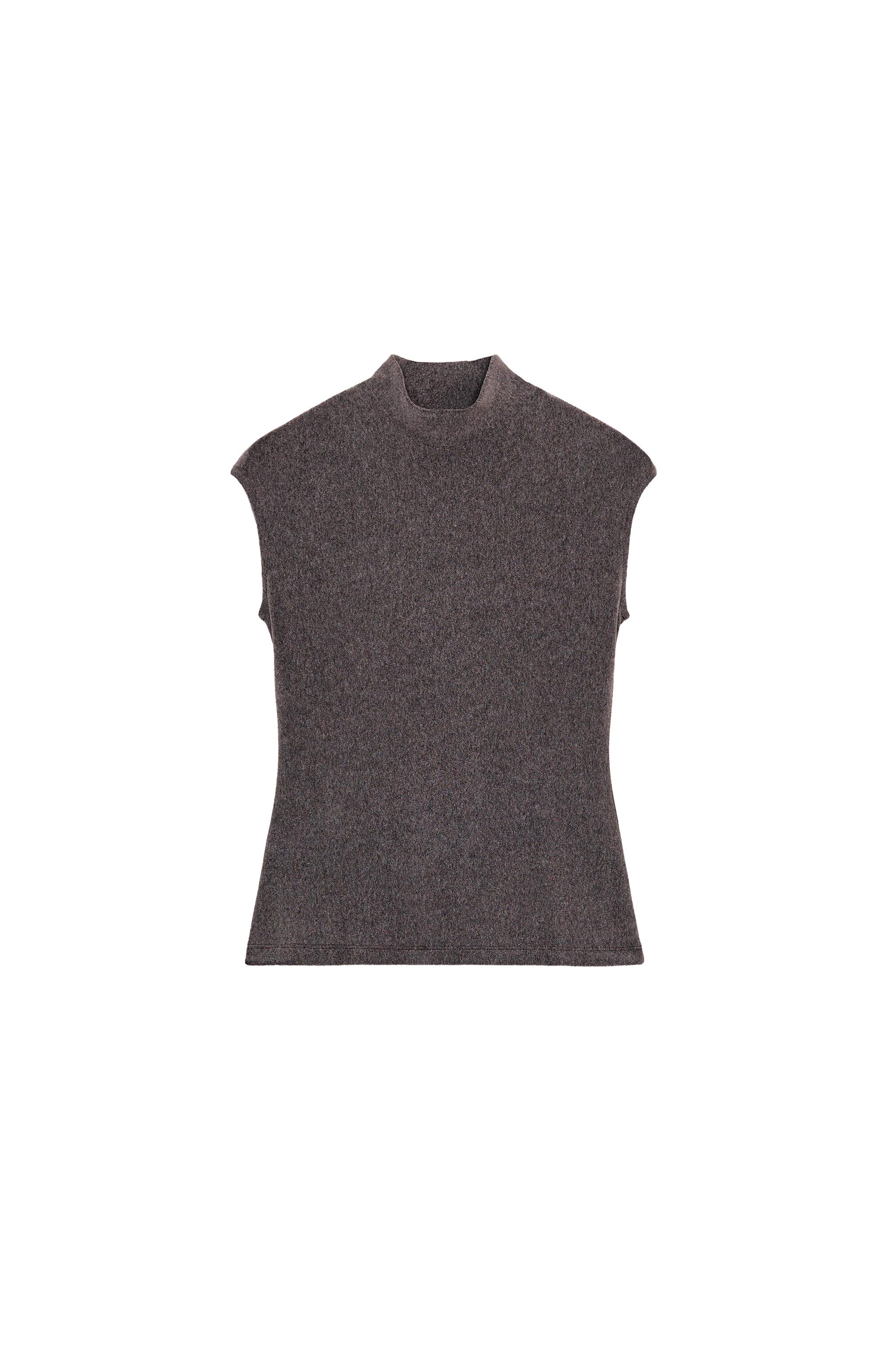 SOFT HIGH NECK TOP - Oyster-white | ZARA Canada