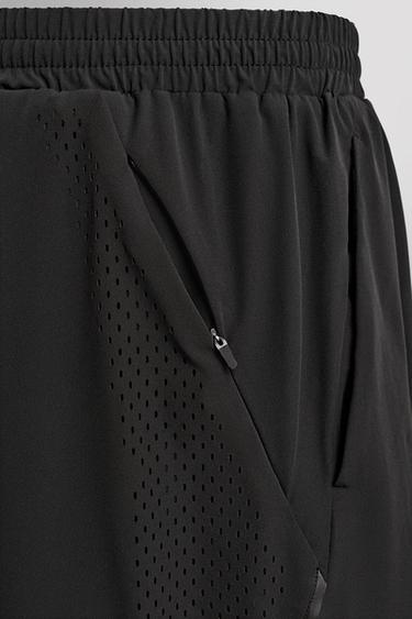 SHORT EN TISSU PERFORÉ 9'' - Noir de Zara - Image 11