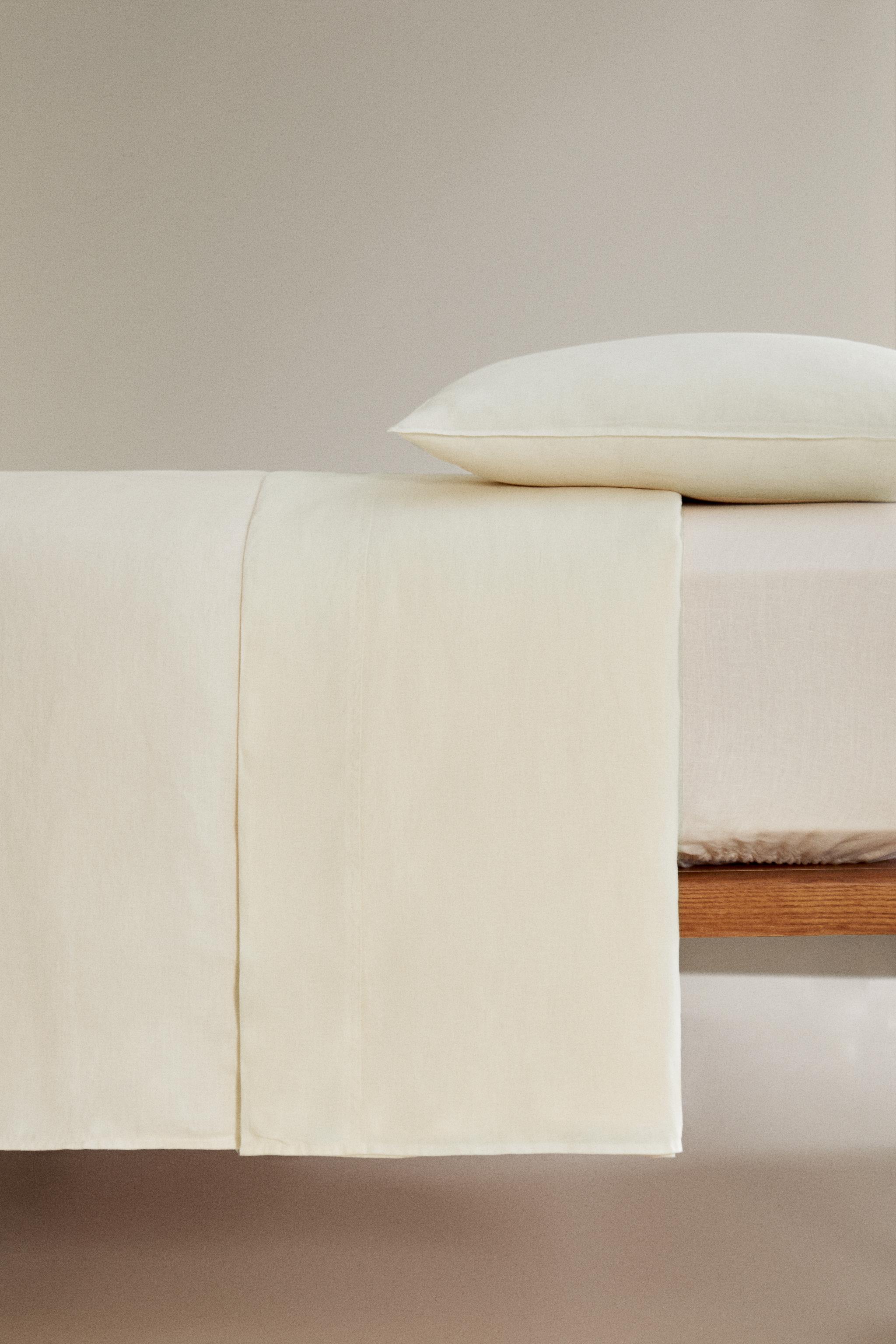 WASHED LINEN FLAT SHEET (140 GxM²)