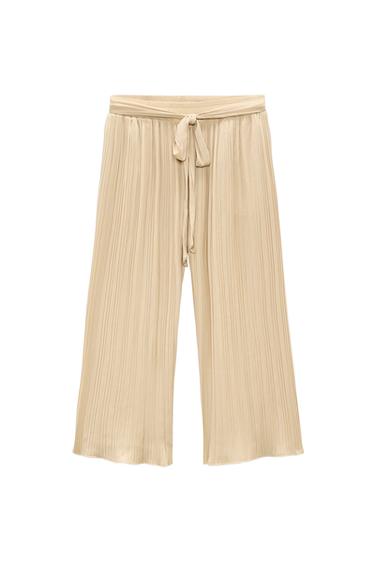 CROPPED PLEATED PANTS