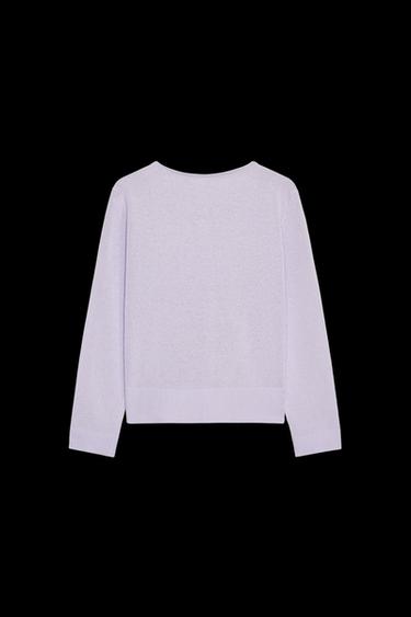 FEINSTRICKJACKE - Flieder von Zara
