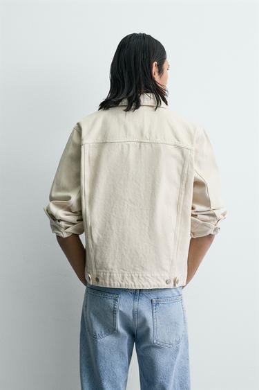BASIC DENIM JACKET - Oyster-white by Zara - Image 2