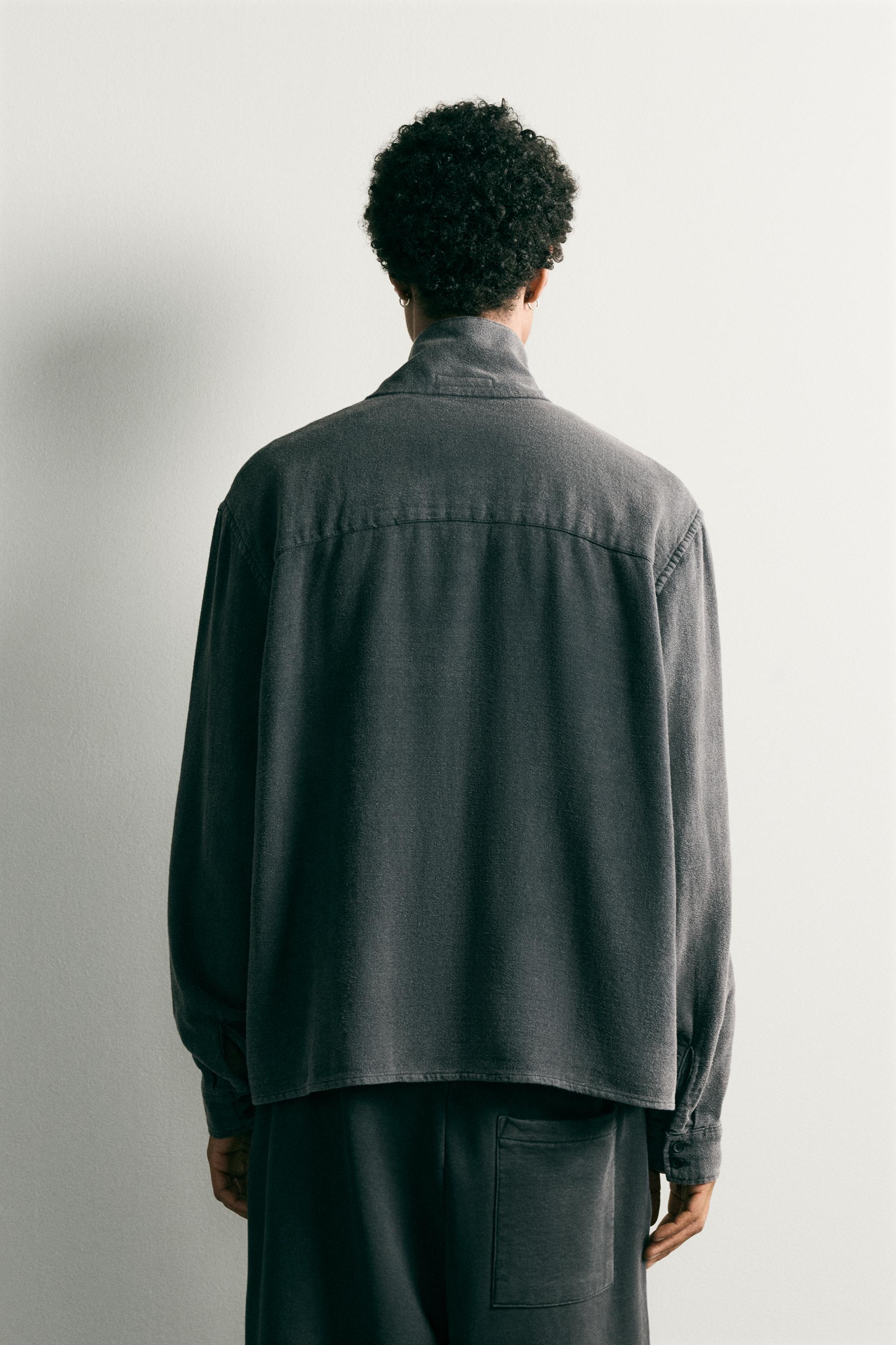 Мужские рубашки Zara VINTAGE WASH RELAXED FIT SHIRT — фото 3