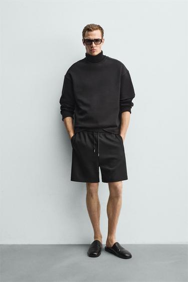 SUDADERA RELAXED FIT INTERLOCK - Negro de Zara