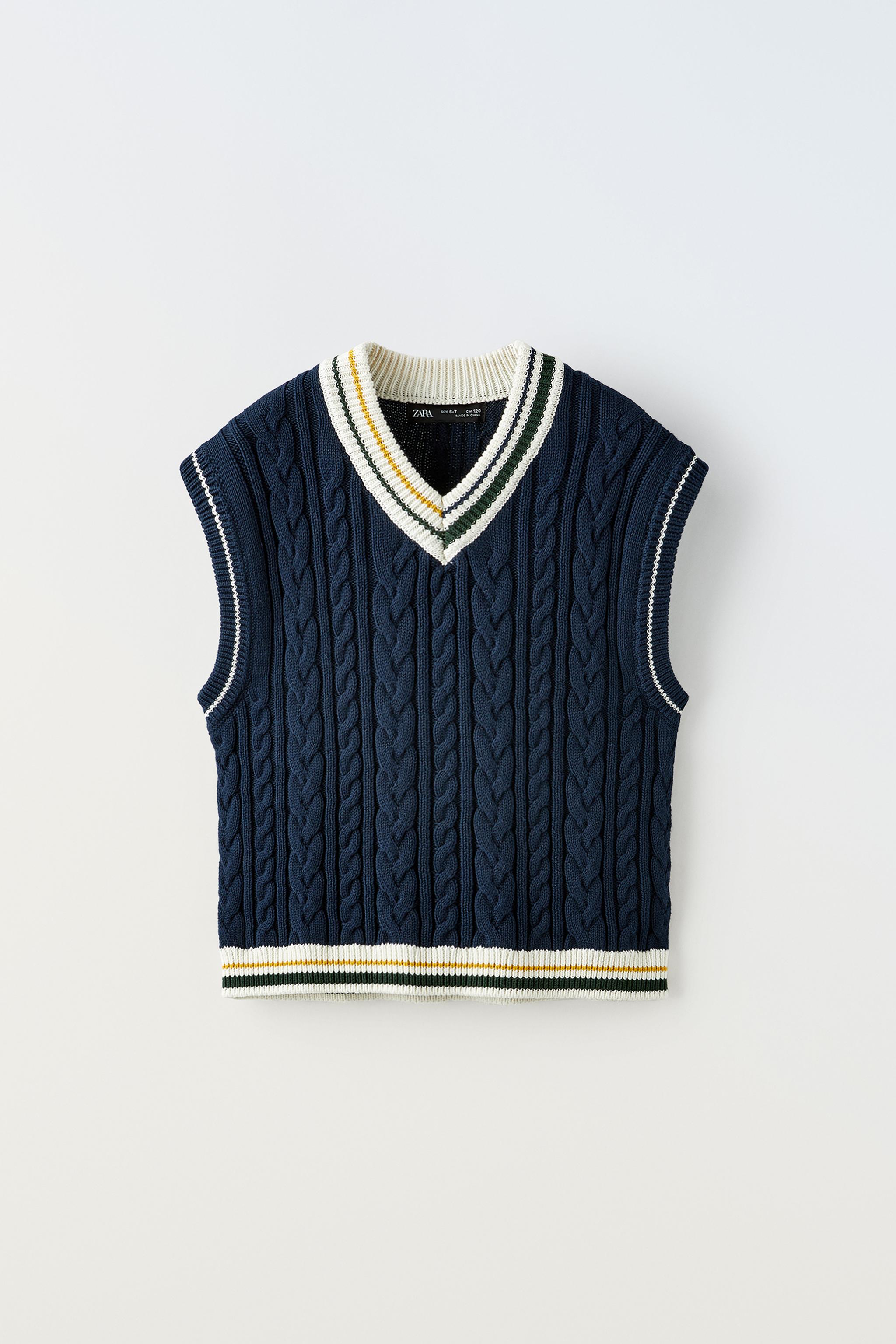 Chaleco Punto Rayas Zara ZARA NEW WOMAN STRIPED KNIT VEST SMALL