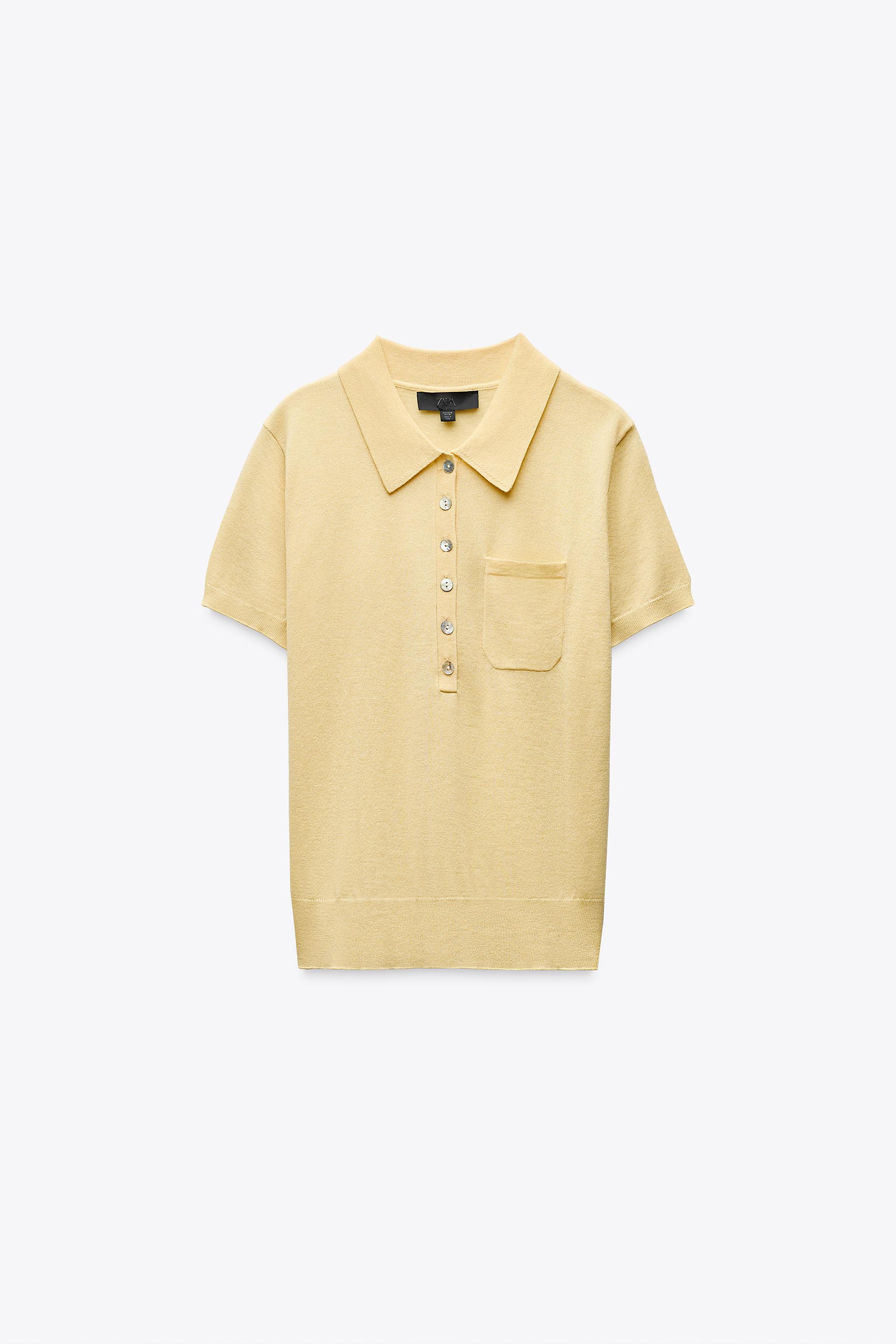 ウール製 薄手ポロトップス - イエロー | ZARA Japan / 日本