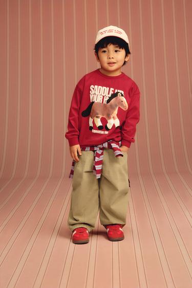 HORSE PRINT T-SHIRT - Red by Zara