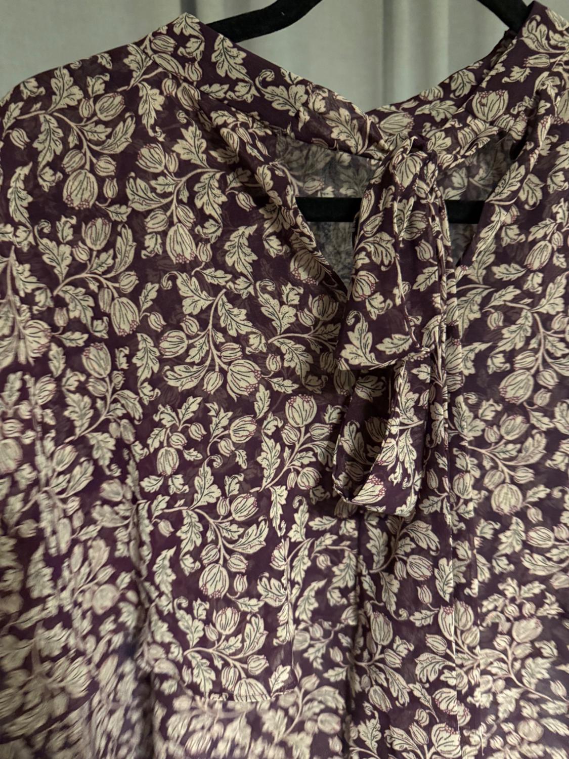 PRINTED BLOUSE WITH BOW - Image 2