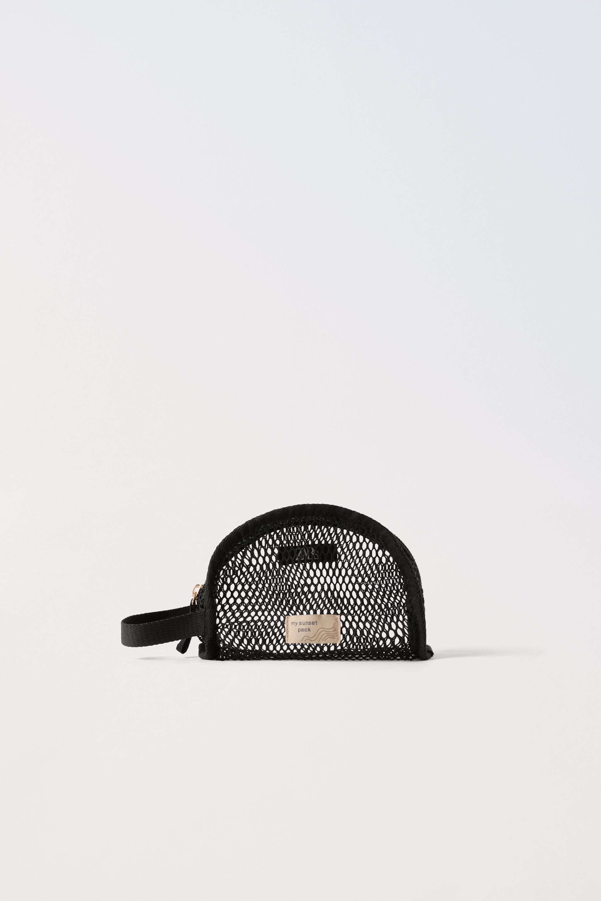 MESH TOILETRY BAG - Black