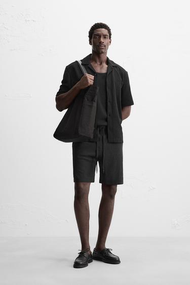 TEXTURED SHIRT - Black by Zara